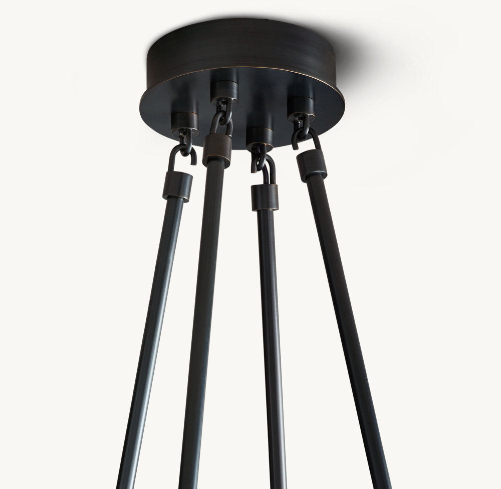 TORCHE DE VERRE ROUND CHANDELIER 58"