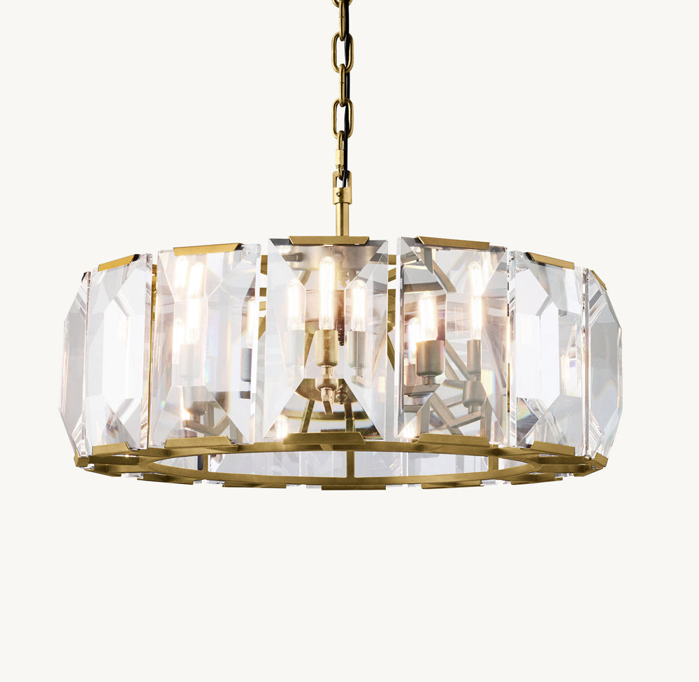 HARLOW CRYSTAL ROUND CHANDELIER 31"