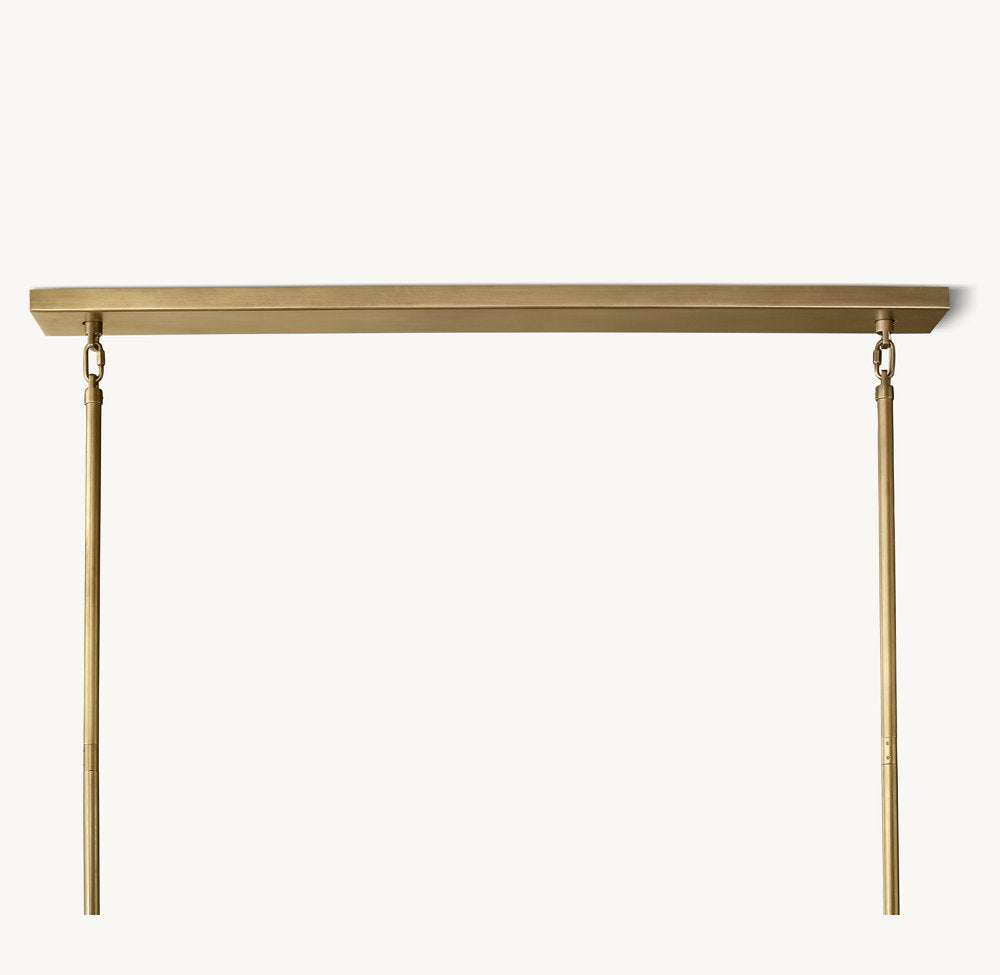 CHIARA SMOKE GLASS TIERED RECTANGULAR CHANDELIER 74"