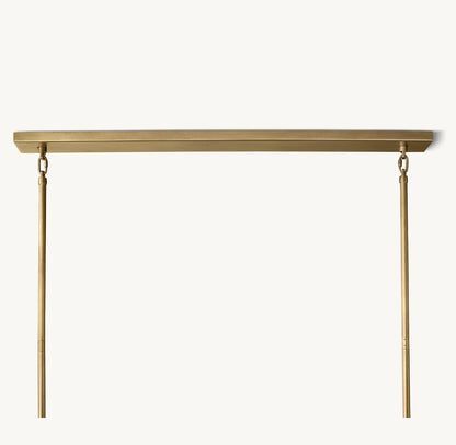 CHIARA SMOKE GLASS TIERED RECTANGULAR CHANDELIER 74"