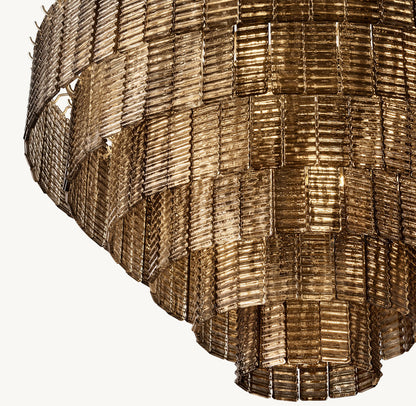 SIRENE SMOKE GLASS ROUND CHANDELIER 41"