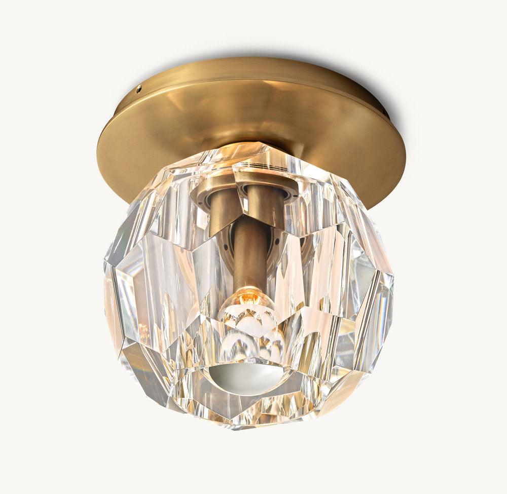 BOULE DE CRISTAL CLEAR GLASS PETITE FLUSHMOUNT
