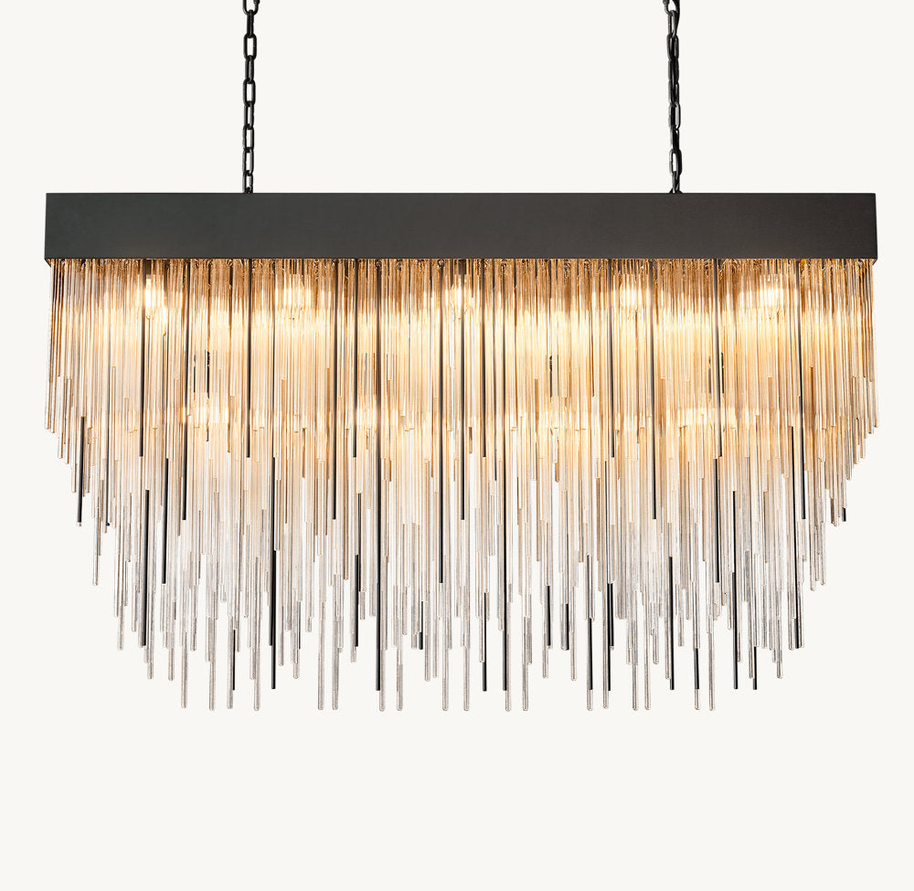 CASCADA RECTANGULAR CHANDELIER 54"