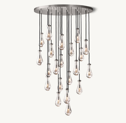 RAIN ROUND CHANDELIER 47"