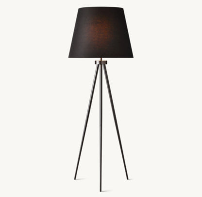 REED BLACK LINEN SHADE FLOOR LAMP
