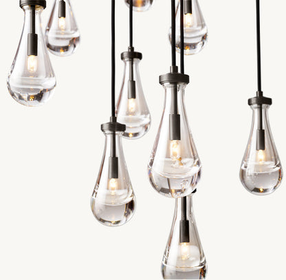 RAIN ROUND CHANDELIER 47"