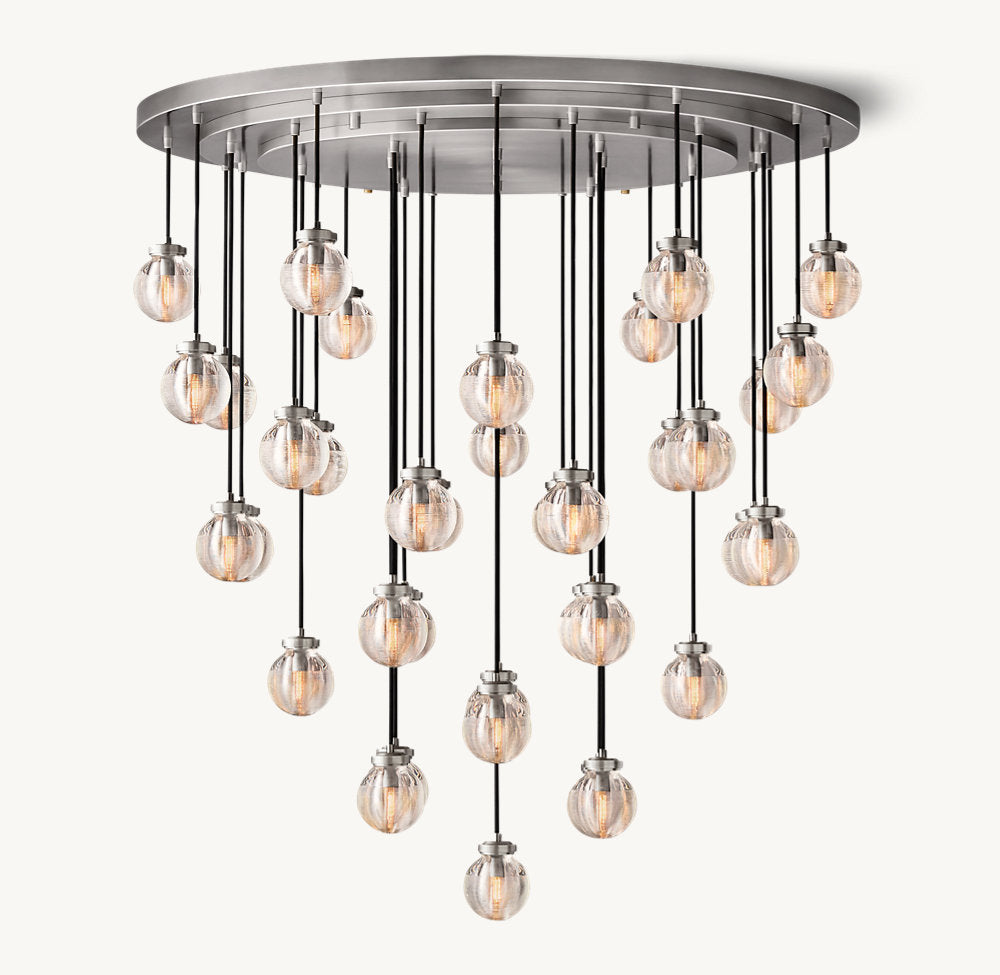 PEARL ROUND CHANDELIER 48"