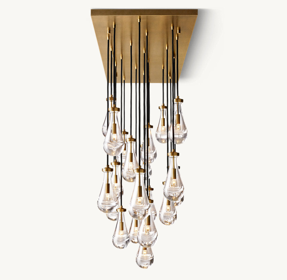 RAIN RECTANGULAR CHANDELIER 72"