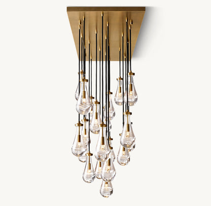 RAIN RECTANGULAR CHANDELIER 72"