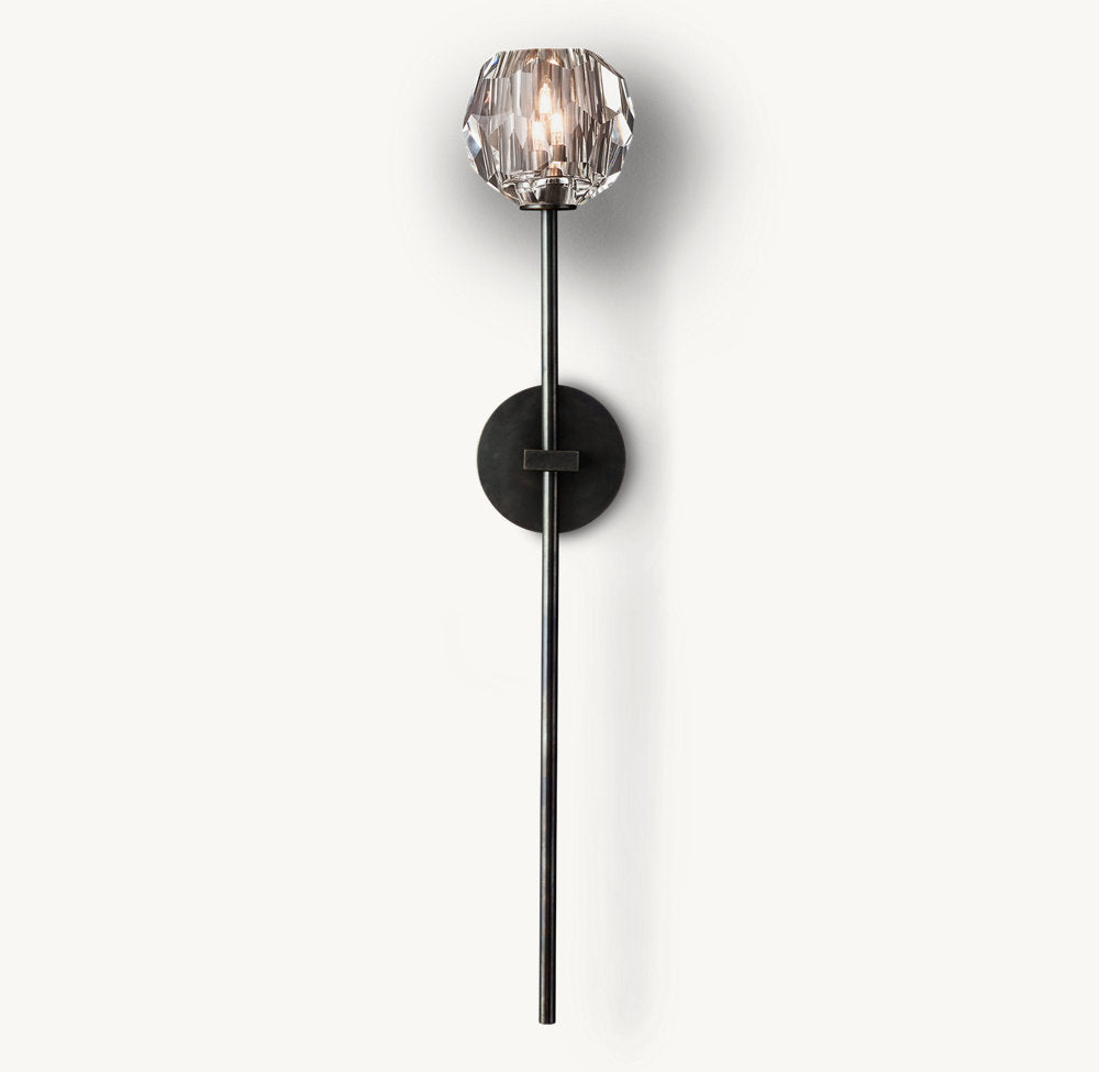 BOULE DE CRISTAL CLEAR GLASS GRAND SCONCE