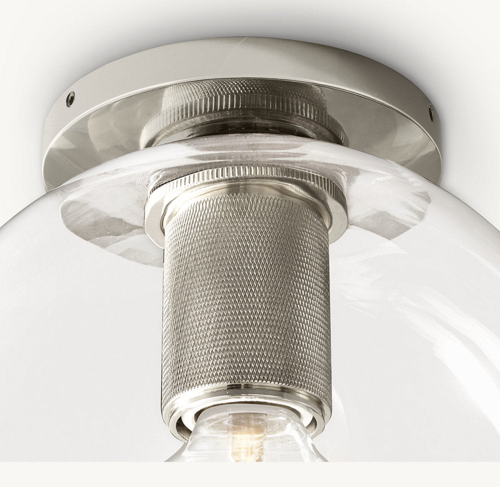 UTILITAIRE GLOBE SHADE FLUSHMOUNT