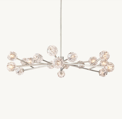 BOULE DE CRISTAL CLEAR GLASS ROUND CHANDELIER 60"