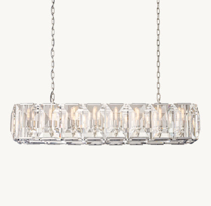HARLOW CRYSTAL RECTANGULAR CHANDELIER 54"