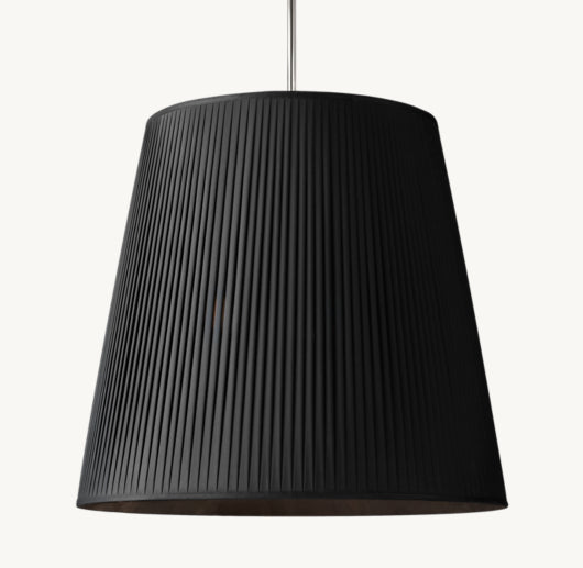 REED BLACK PLEATED BARREL PENDANT