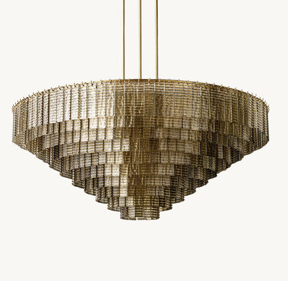 SIRENE SMOKE GLASS ROUND CHANDELIER 65"