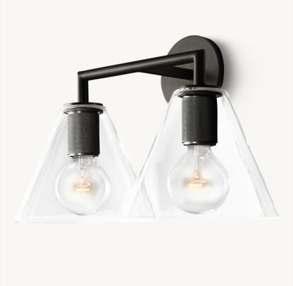 UTILITAIRE FUNNEL SHADE DOUBLE SCONCE