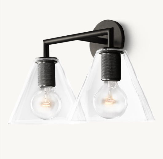 UTILITAIRE FUNNEL SHADE DOUBLE SCONCE