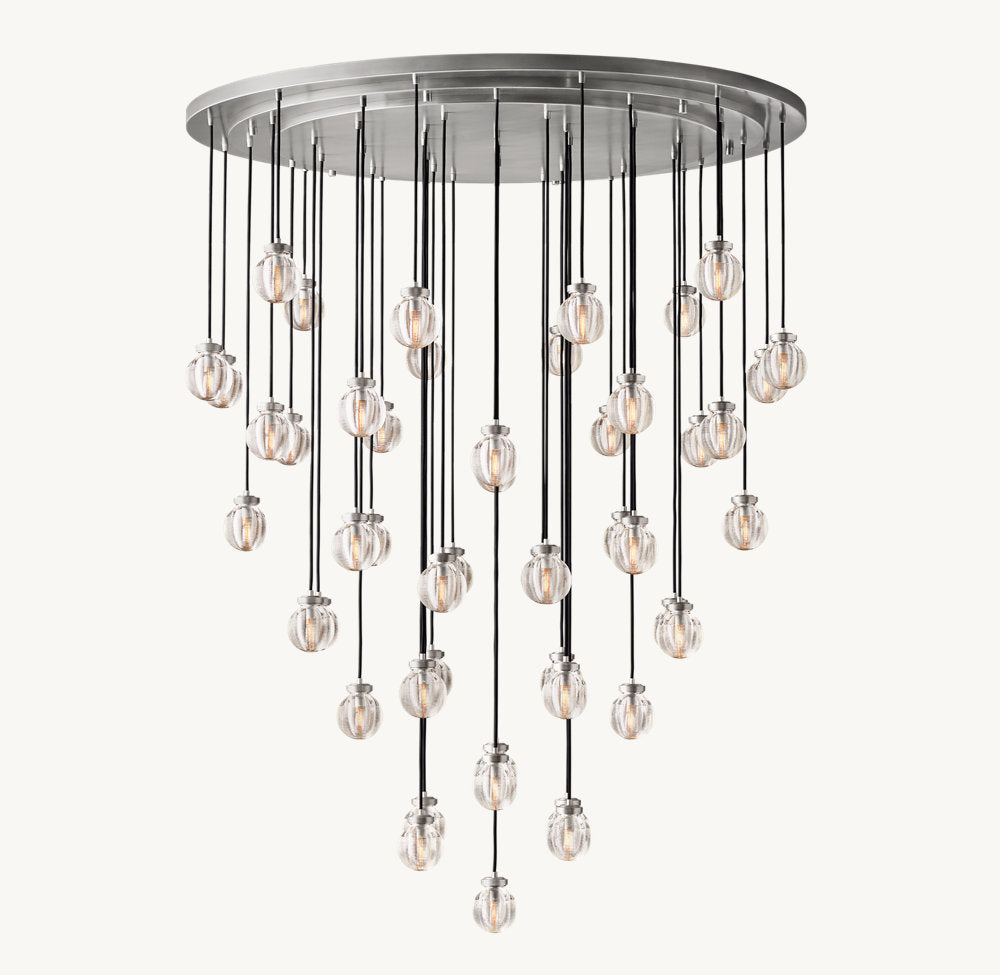 PEARL ROUND CHANDELIER 60"