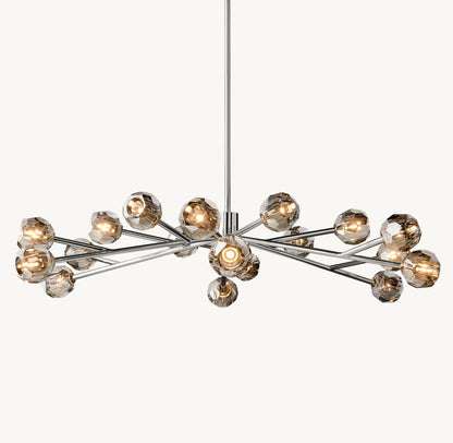 BOULE DE CRISTAL SMOKE GLASS ROUND CHANDELIER 60"