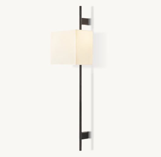 VELA ROUND BAR SCONCE - RECTANGULAR SHADE