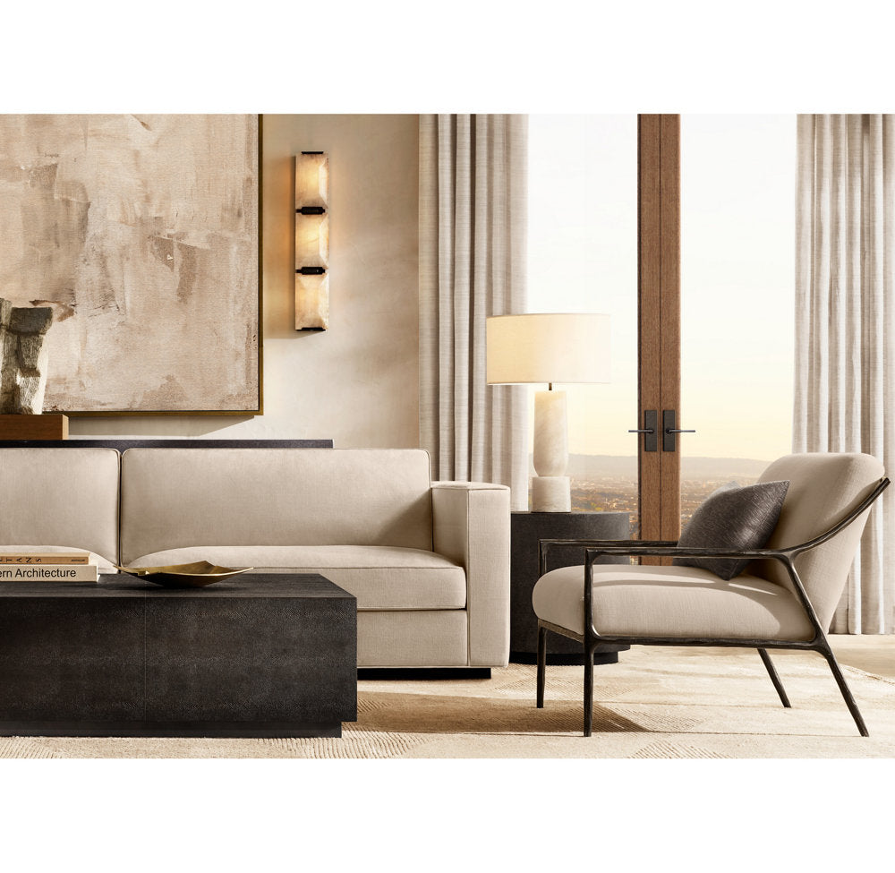 HARLOW CALCITE TRIPLE SCONCE