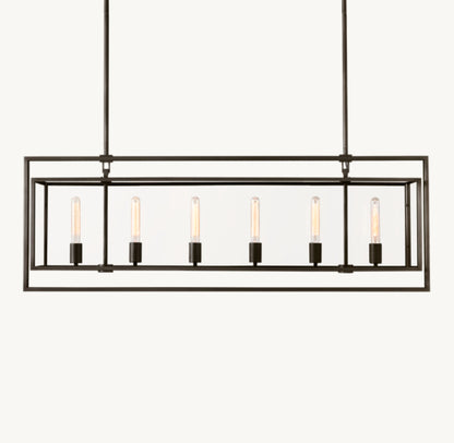BECKMAN RECTANGULAR CHANDELIER 54"