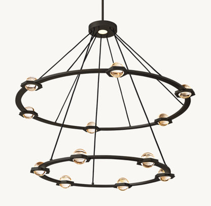 ÉCLATANT TWO-TIER ROUND CHANDELIER 48"