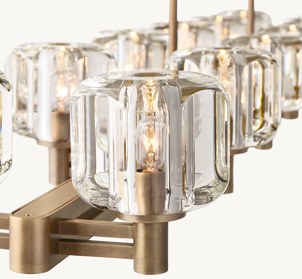 DEMARET DOUBLE LINEAR CHANDELIER 72"