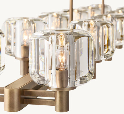 DEMARET DOUBLE LINEAR CHANDELIER 72"