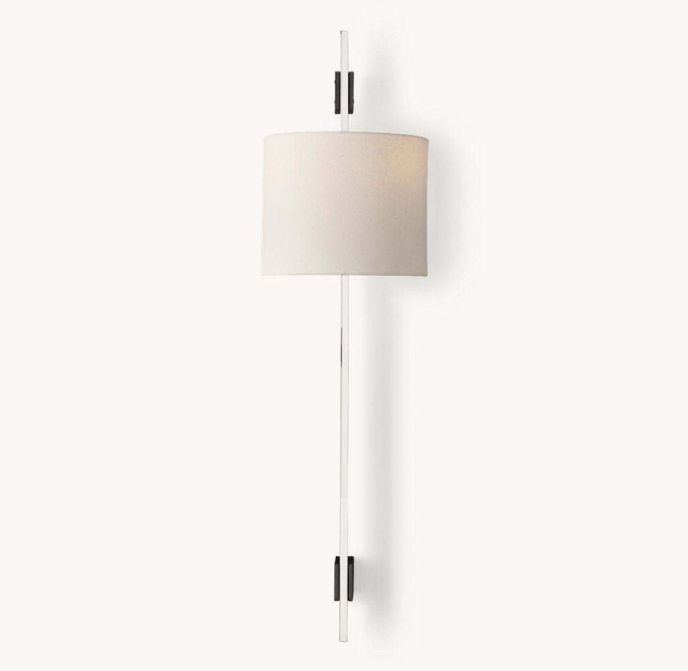 VELA RECTANGULAR BAR SCONCE - ROUND SHADE