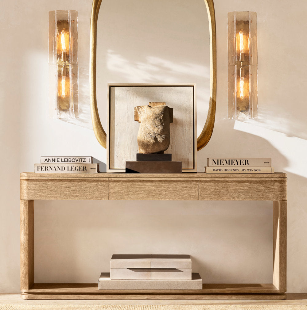 LATTICE CLEAR GLASS SCONCE