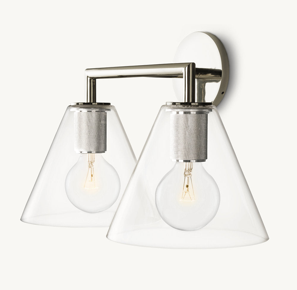 UTILITAIRE FUNNEL SHADE DOUBLE SCONCE