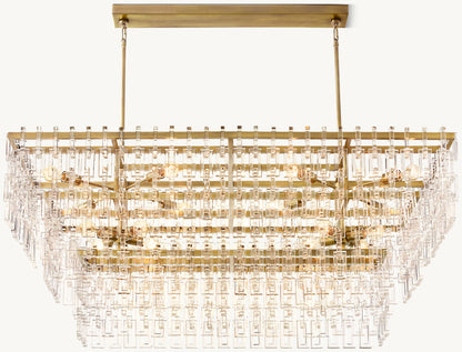 MARIGNAN TIERED RECTANGULAR CHANDELIER 60"