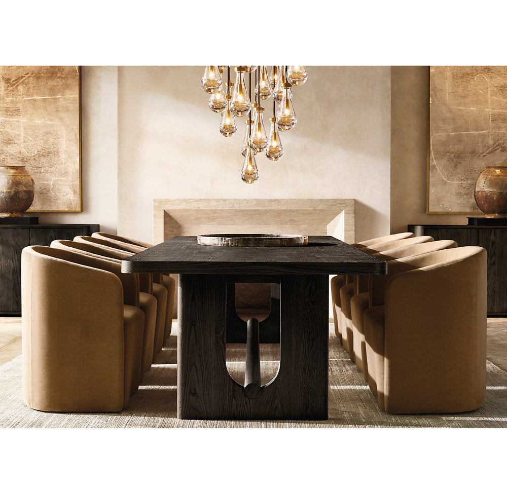 RAIN ROUND CHANDELIER 47"