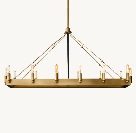 CAMINO VINTAGE FILAMENT RECTANGULAR CHANDELIER 41"