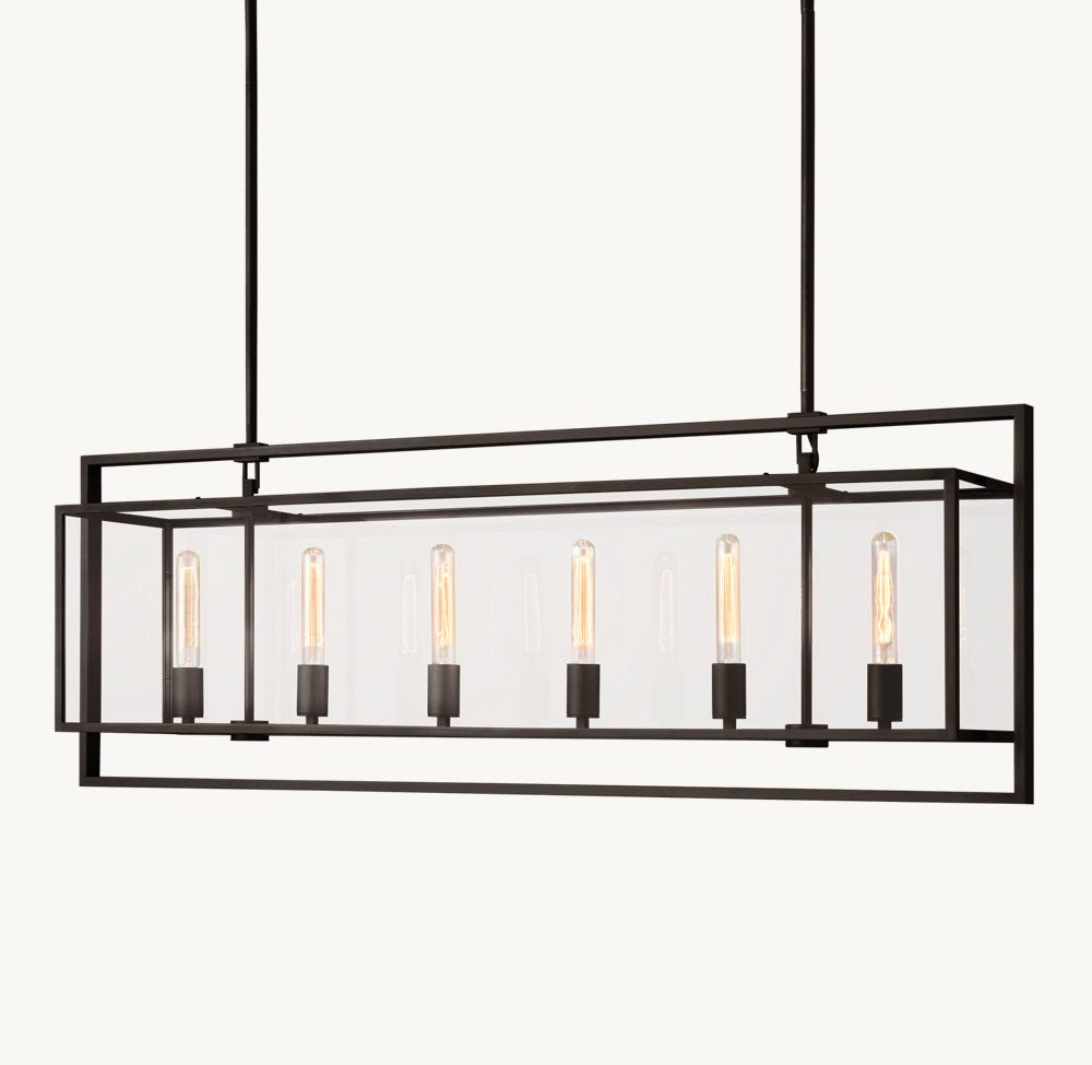BECKMAN RECTANGULAR CHANDELIER 54"