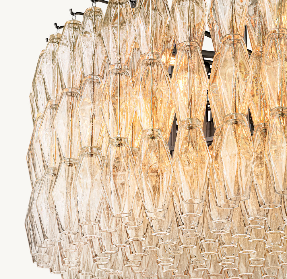 CHIARA CLEAR GLASS ROUND CHANDELIER 62"