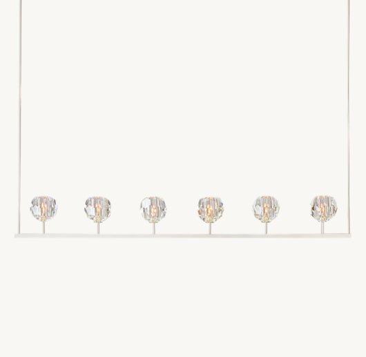 BOULE DE CRISTAL CLEAR GLASS LINEAR CHANDELIER 60"