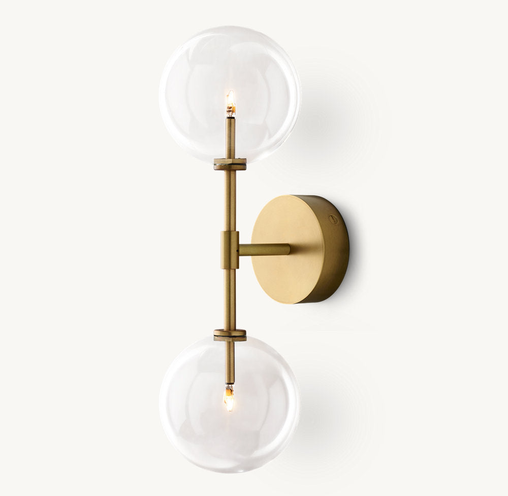 GLASS GLOBE LINEAR SCONCE