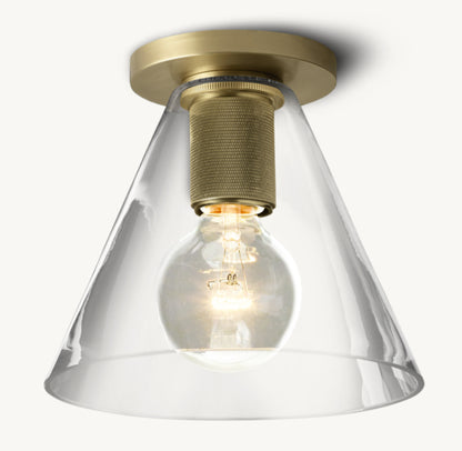 UTILITAIRE FUNNEL SHADE FLUSHMOUNT