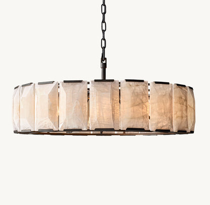 HARLOW CALCITE ROUND CHANDELIER 43"