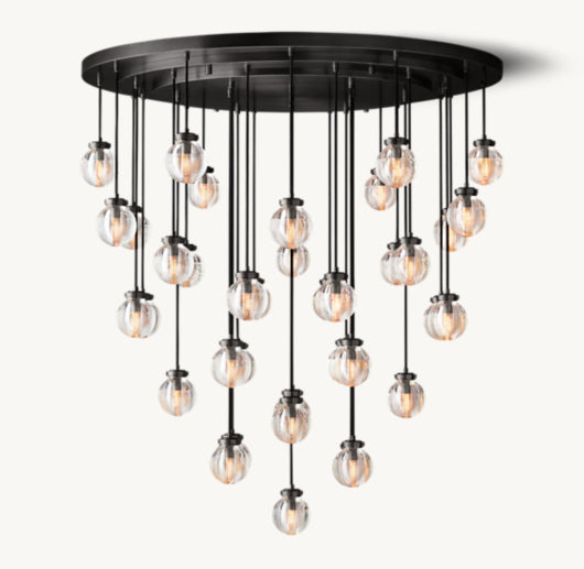 PEARL ROUND CHANDELIER 48"