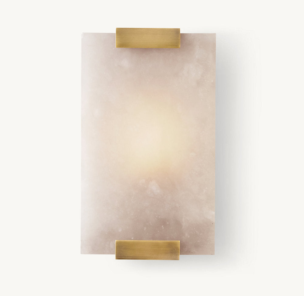HAND-CARVED ALABASTER SCONCE