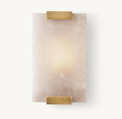 HAND-CARVED ALABASTER SCONCE