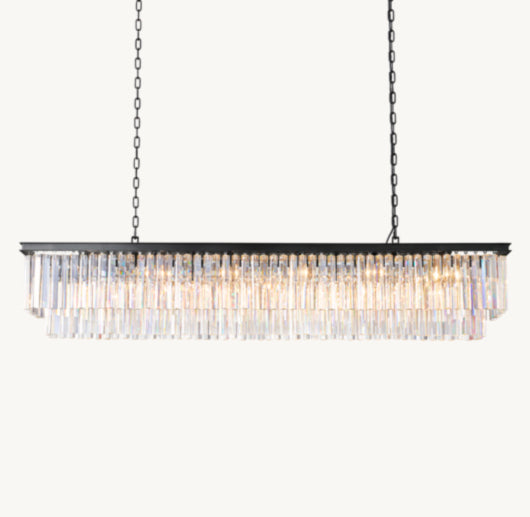 1920S ODEON RECTANGULAR CHANDELIER 72"