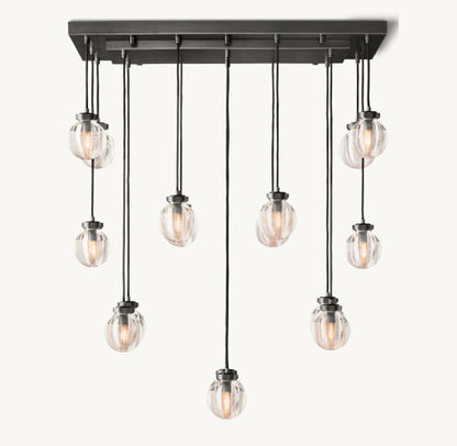 PEARL RECTANGULAR CHANDELIER 36"