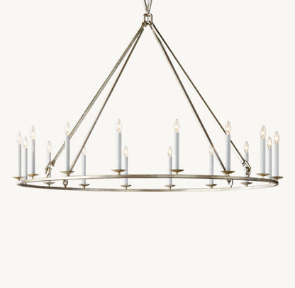 19TH C. ENGLISH OPENWORK ROUND CHANDELIER 60"