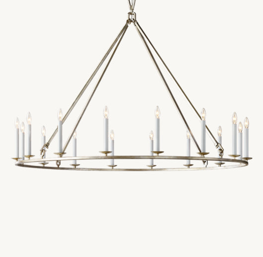 19TH C. ENGLISH OPENWORK ROUND CHANDELIER 60"