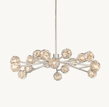 BOULE DE CRISTAL CLEAR GLASS ROUND CHANDELIER 48"