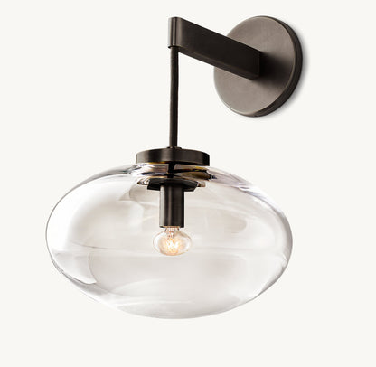 CABRETTE CLEAR GLASS SCONCE